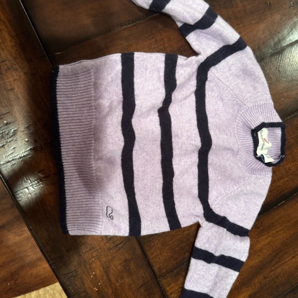 2T Girl's Purple Striped Vineyard Vines Sweater - Picture 4 of 5